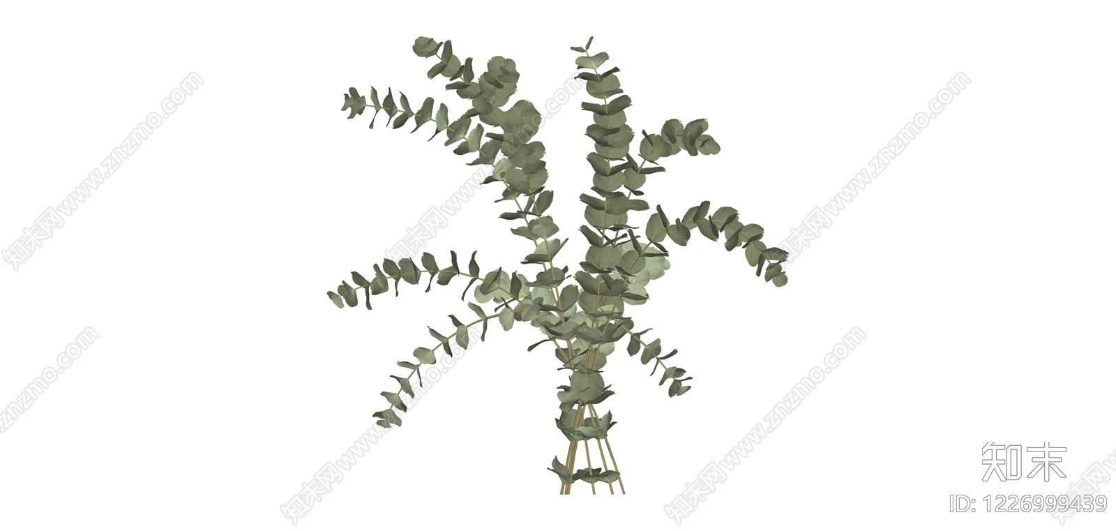 尤加利叶花艺组合SU模型下载【ID:1226999439】