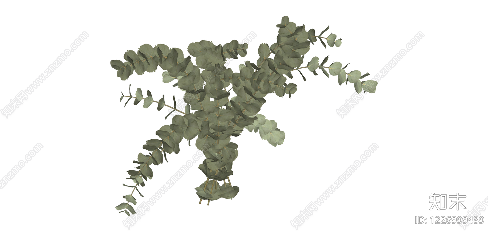 尤加利叶花艺组合SU模型下载【ID:1226999439】
