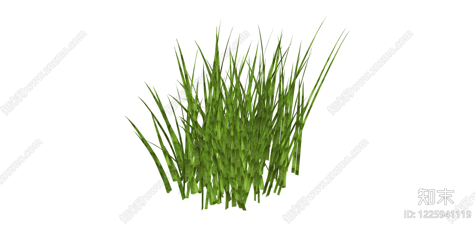 绿色草丛模型SU模型下载【ID:1225941119】