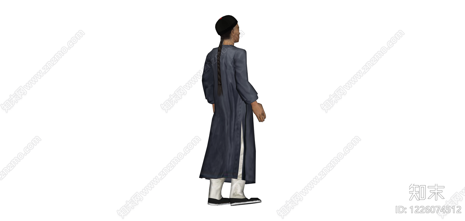 清代服饰人物模型SU模型下载【ID:1226074512】