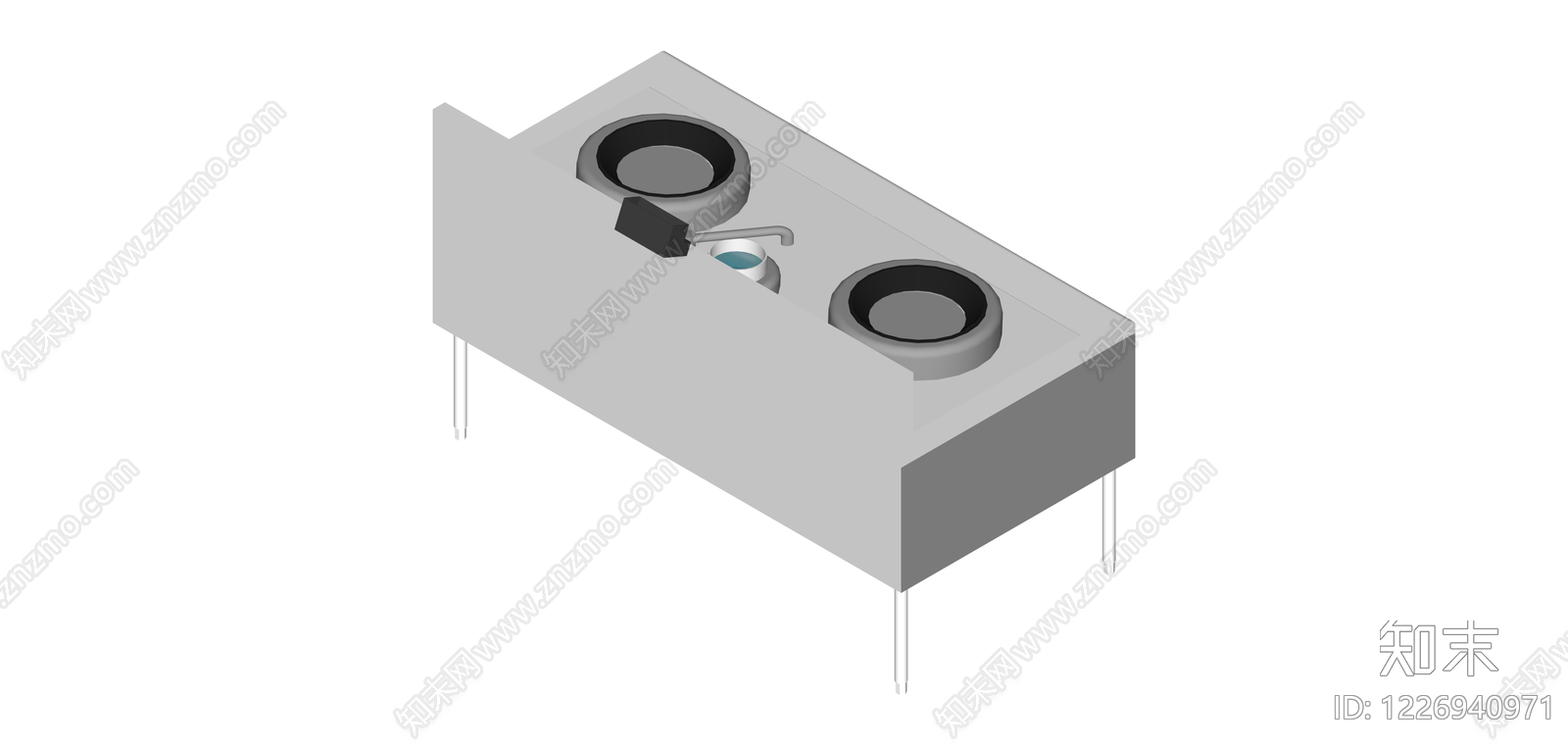 双头商用灶台SU模型下载【ID:1226940971】
