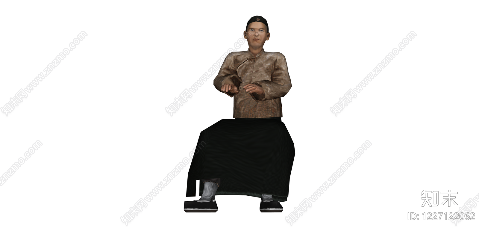 清代男子人物模型SU模型下载【ID:1227122062】