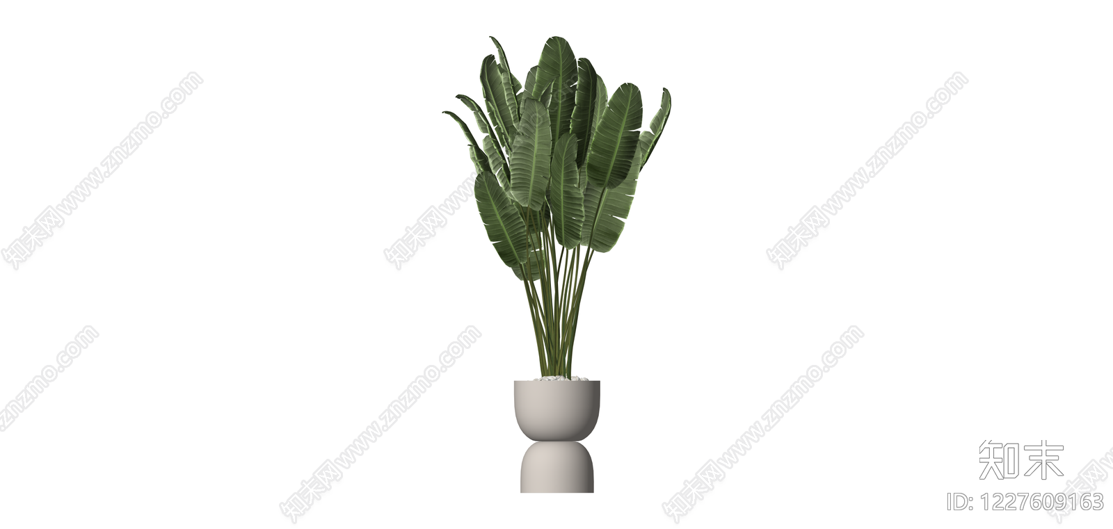 带盆绿植盆栽SU模型下载【ID:1227609163】