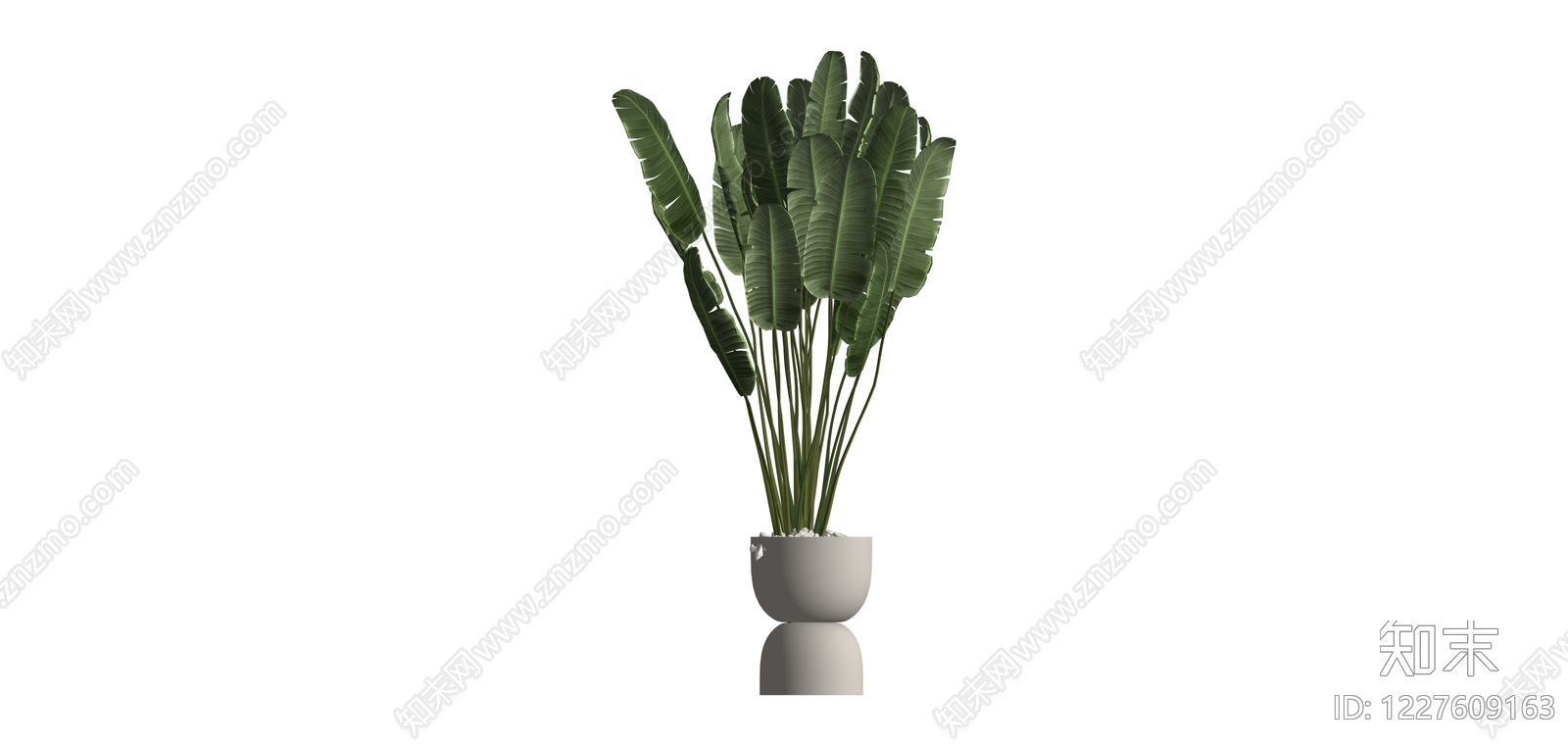带盆绿植盆栽SU模型下载【ID:1227609163】