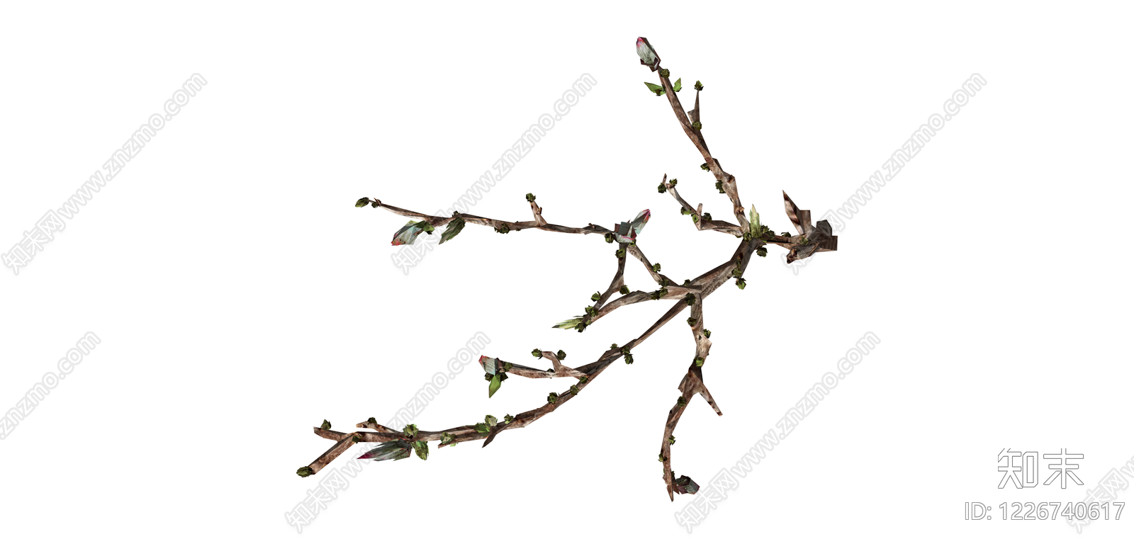 枯枝发芽植物模型SU模型下载【ID:1226740617】
