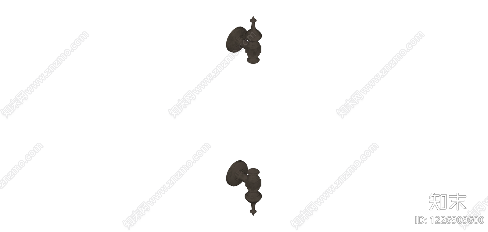 欧式复古壁灯SU模型下载【ID:1226909600】
