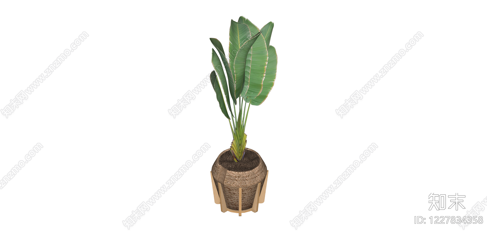 带盆绿植盆栽SU模型下载【ID:1227834358】