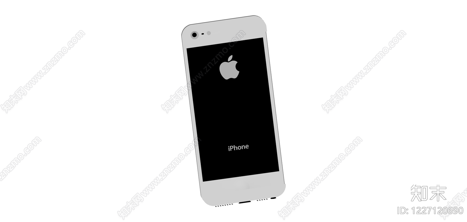 iPhone手机白模SU模型下载【ID:1227120690】