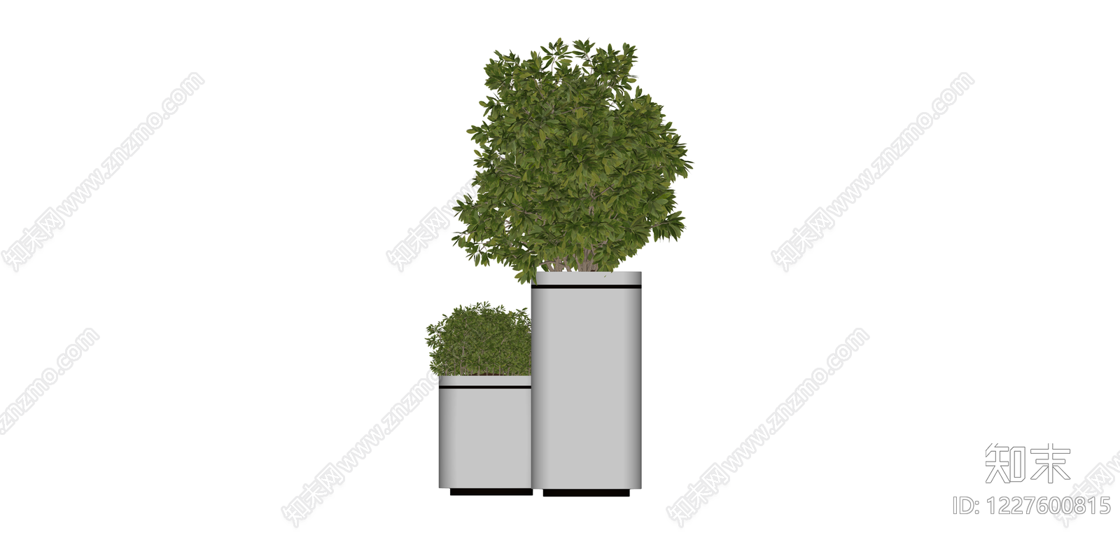 组合盆栽绿植SU模型下载【ID:1227600815】
