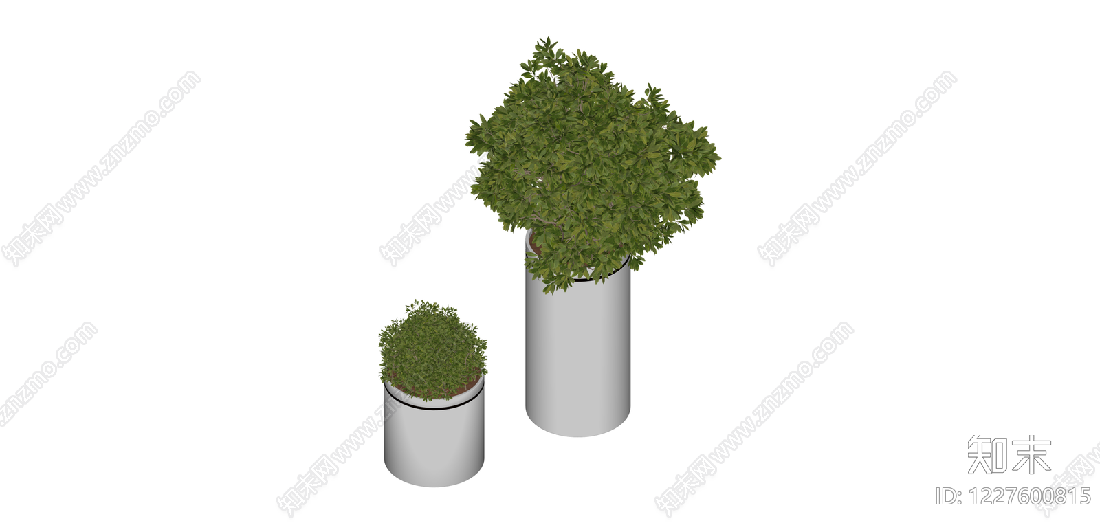 组合盆栽绿植SU模型下载【ID:1227600815】