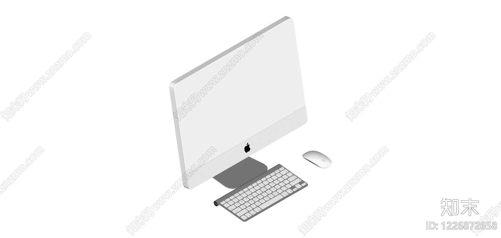 iMac一体机电脑模型SU模型下载【ID:1226872658】