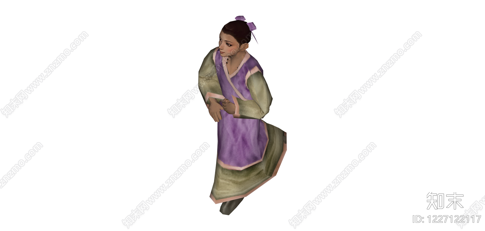 古装女性人物模型SU模型下载【ID:1227122117】