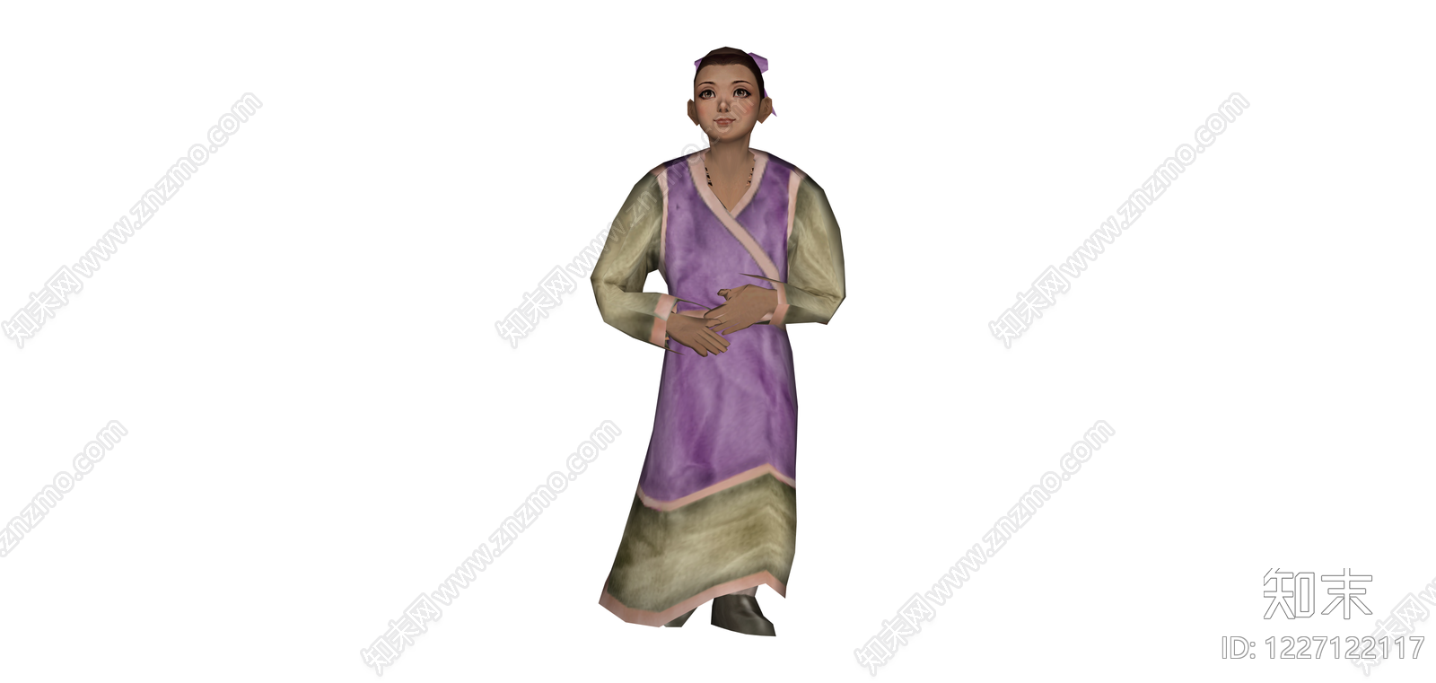 古装女性人物模型SU模型下载【ID:1227122117】