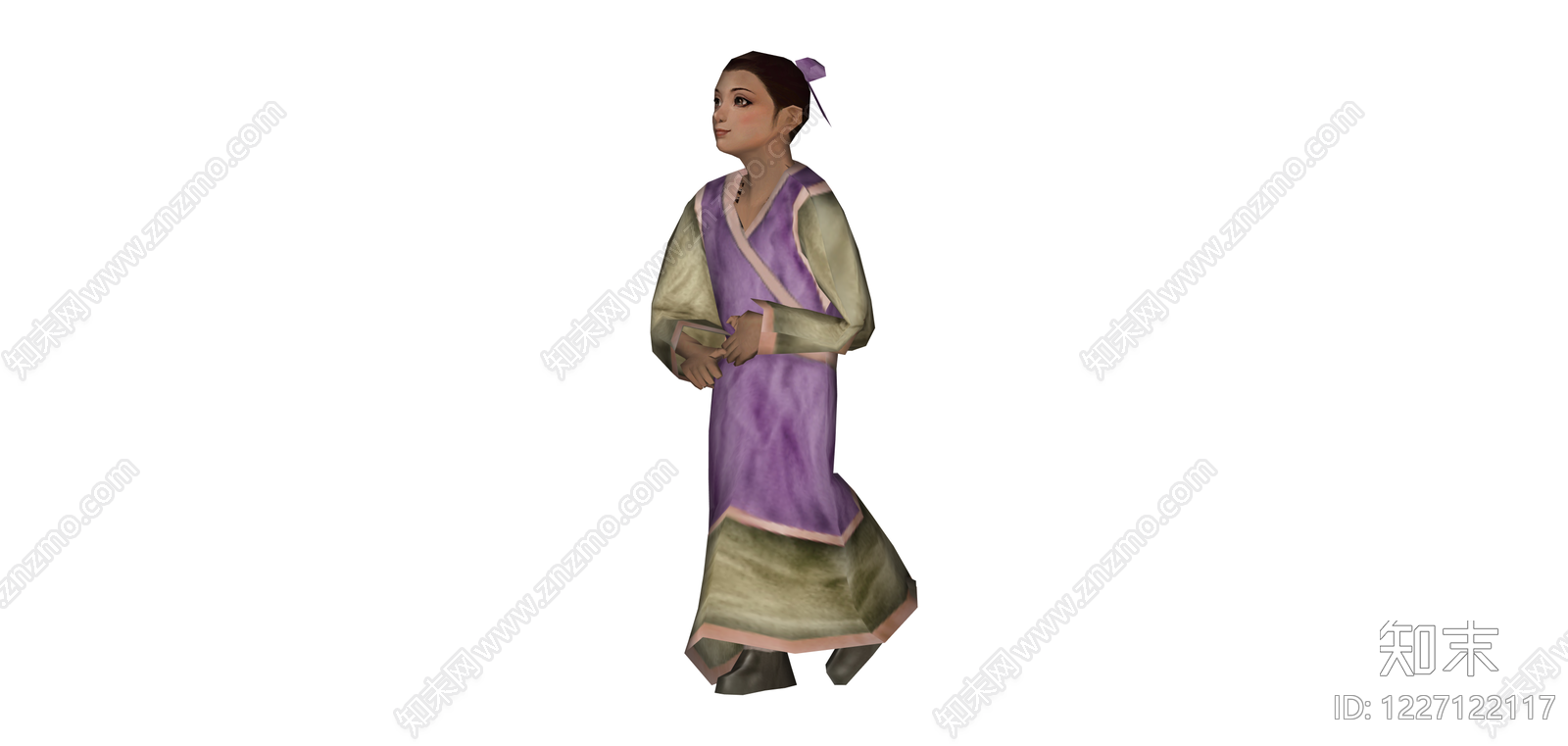 古装女性人物模型SU模型下载【ID:1227122117】