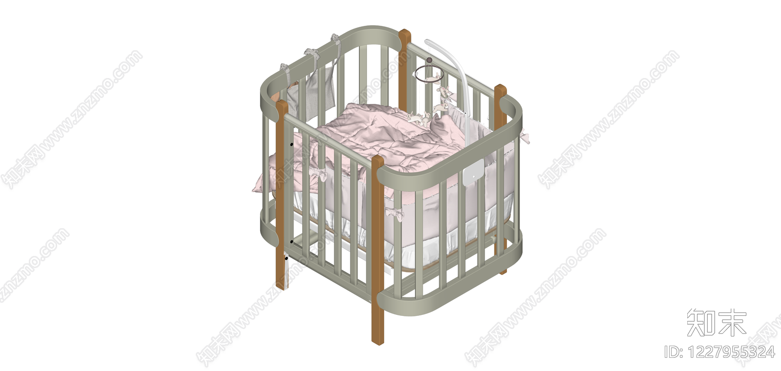 婴儿床模型SU模型下载【ID:1227955324】