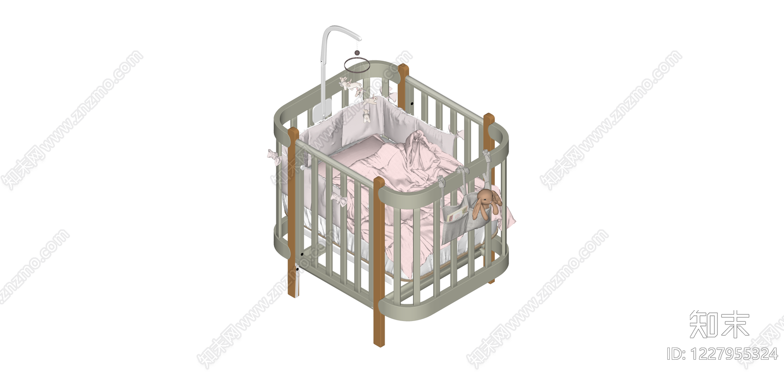 婴儿床模型SU模型下载【ID:1227955324】