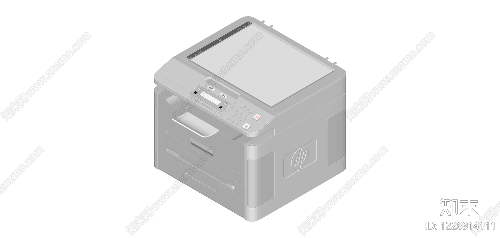 HP多功能一体机SU模型下载【ID:1226914111】