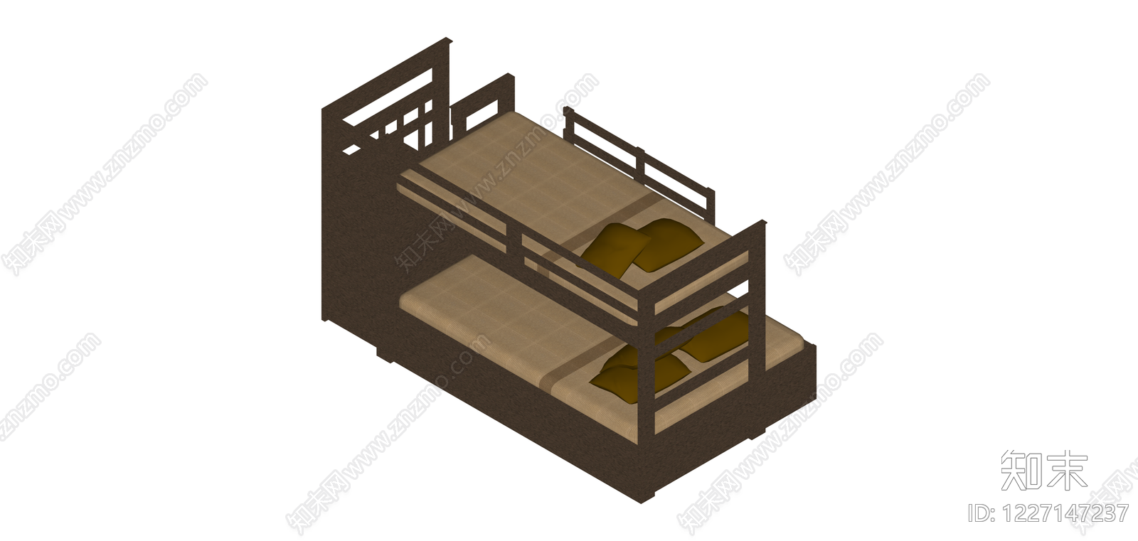 双层床模型SU模型下载【ID:1227147237】
