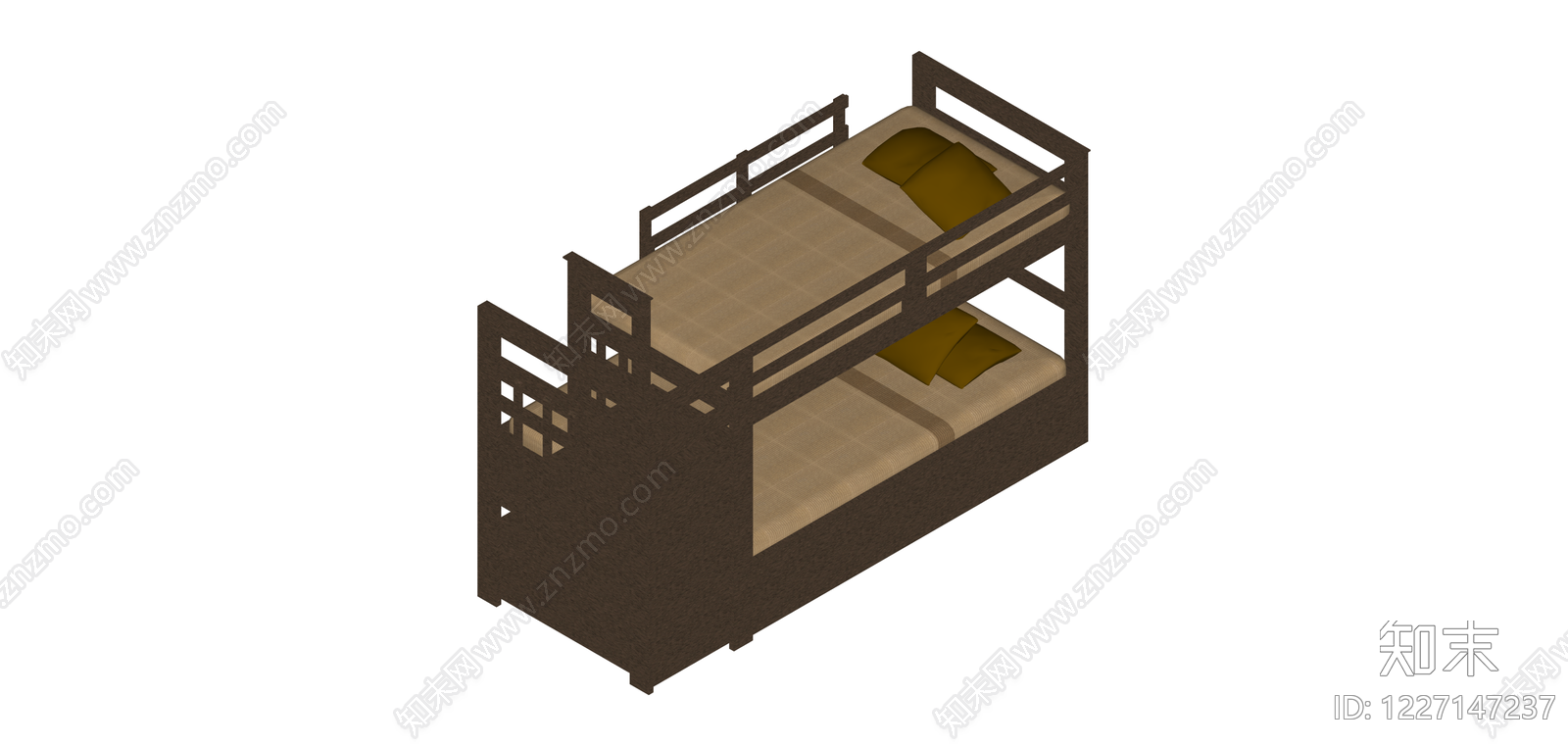 双层床模型SU模型下载【ID:1227147237】