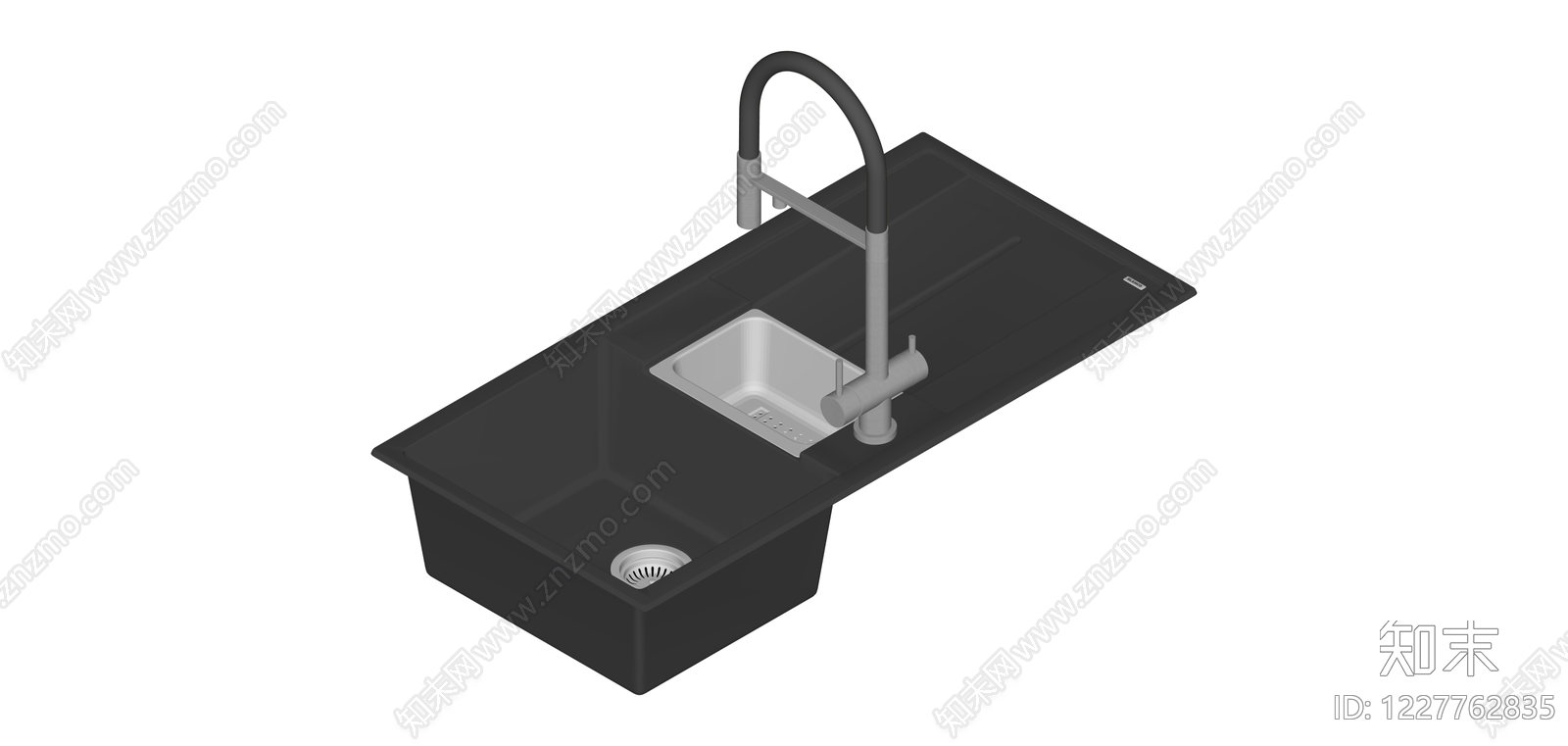 现代厨房水槽组件SU模型下载【ID:1227762835】