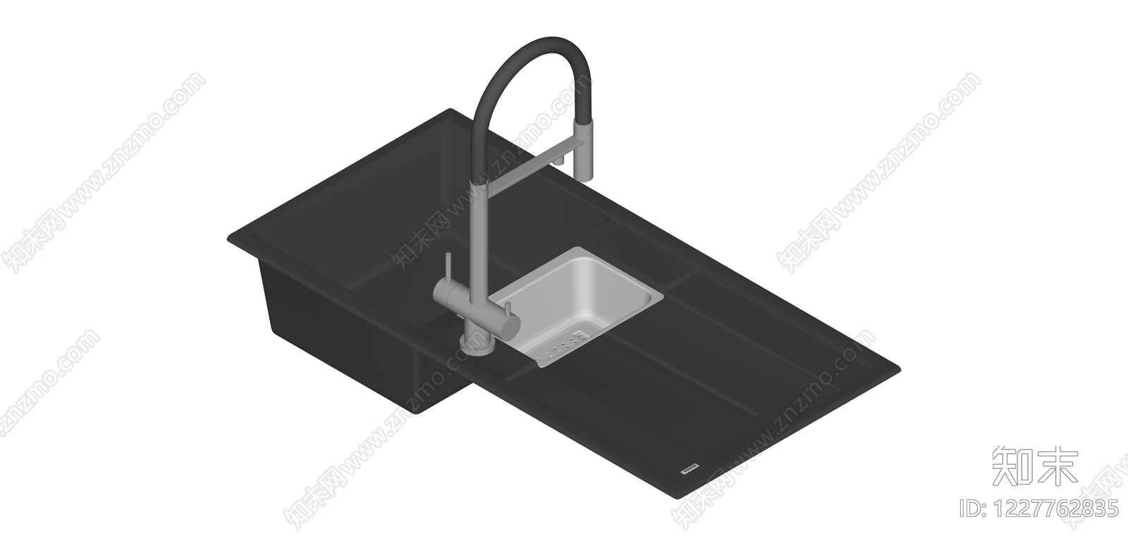 现代厨房水槽组件SU模型下载【ID:1227762835】