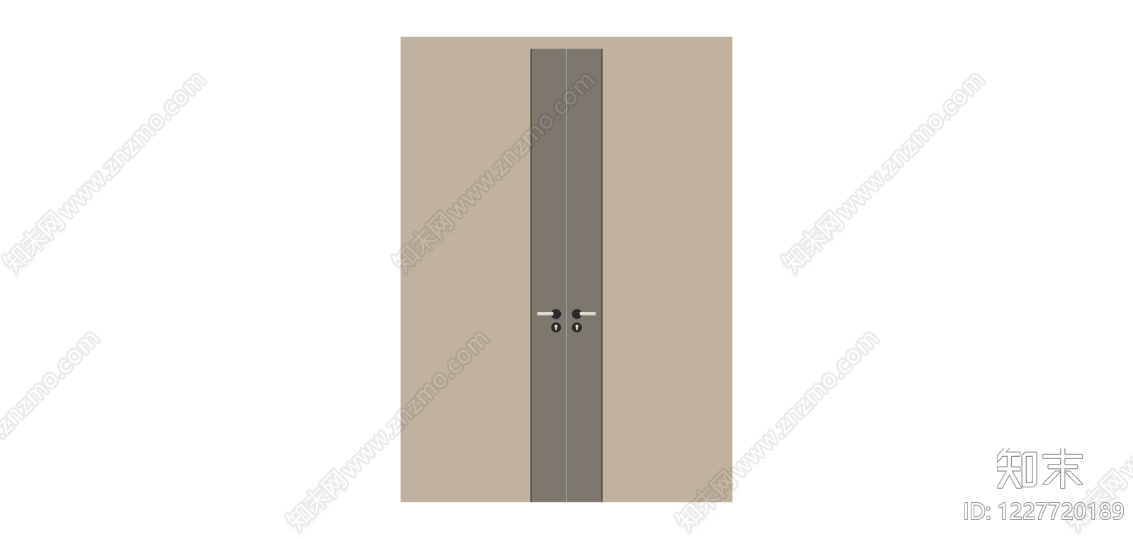 双开入户门组件SU模型下载【ID:1227720189】