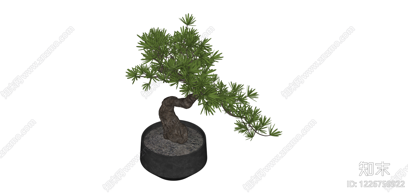 盆栽松树盆景SU模型下载【ID:1226759922】