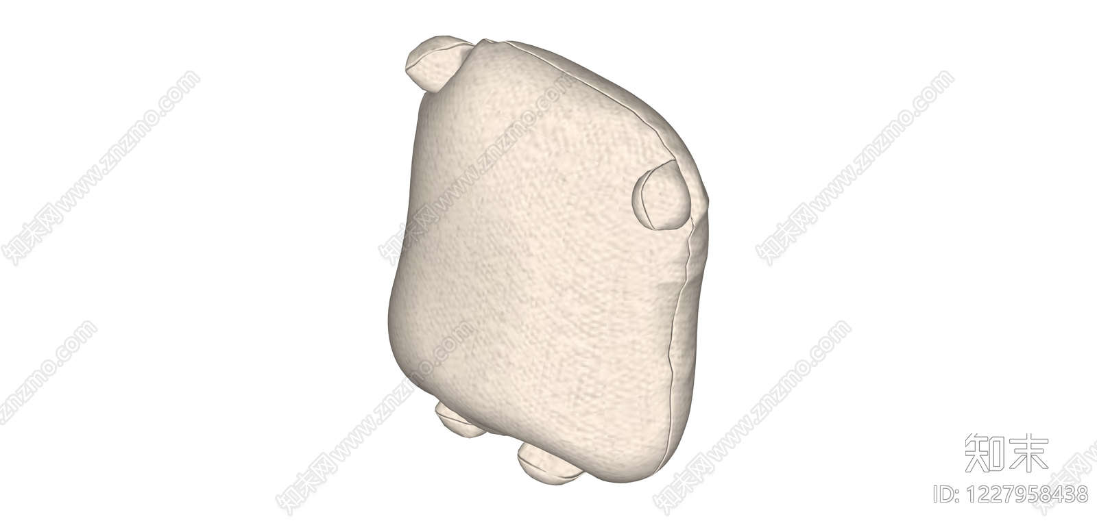 米色四角软包坐垫SU模型下载【ID:1227958438】