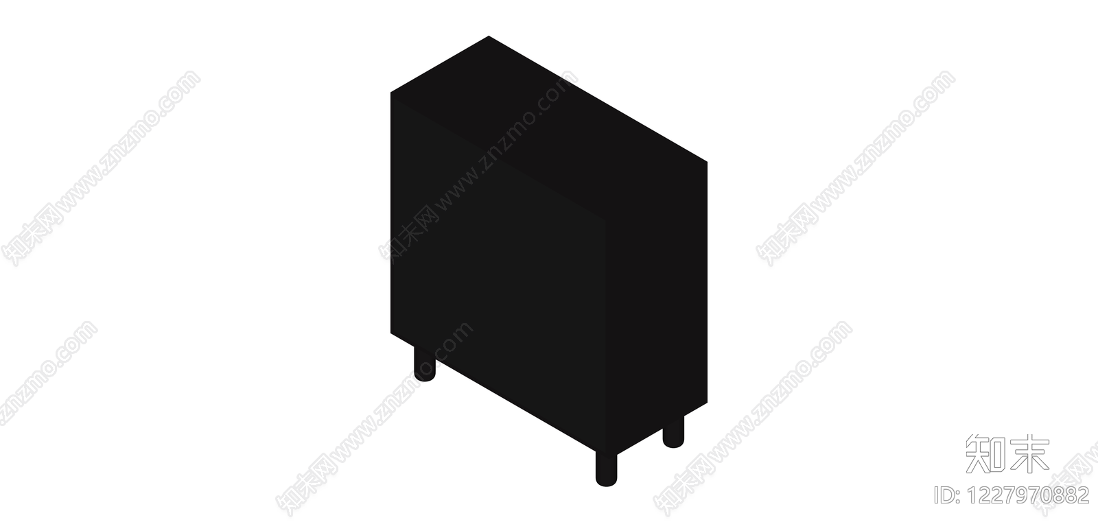 黑色柜体家具SU模型下载【ID:1227970882】