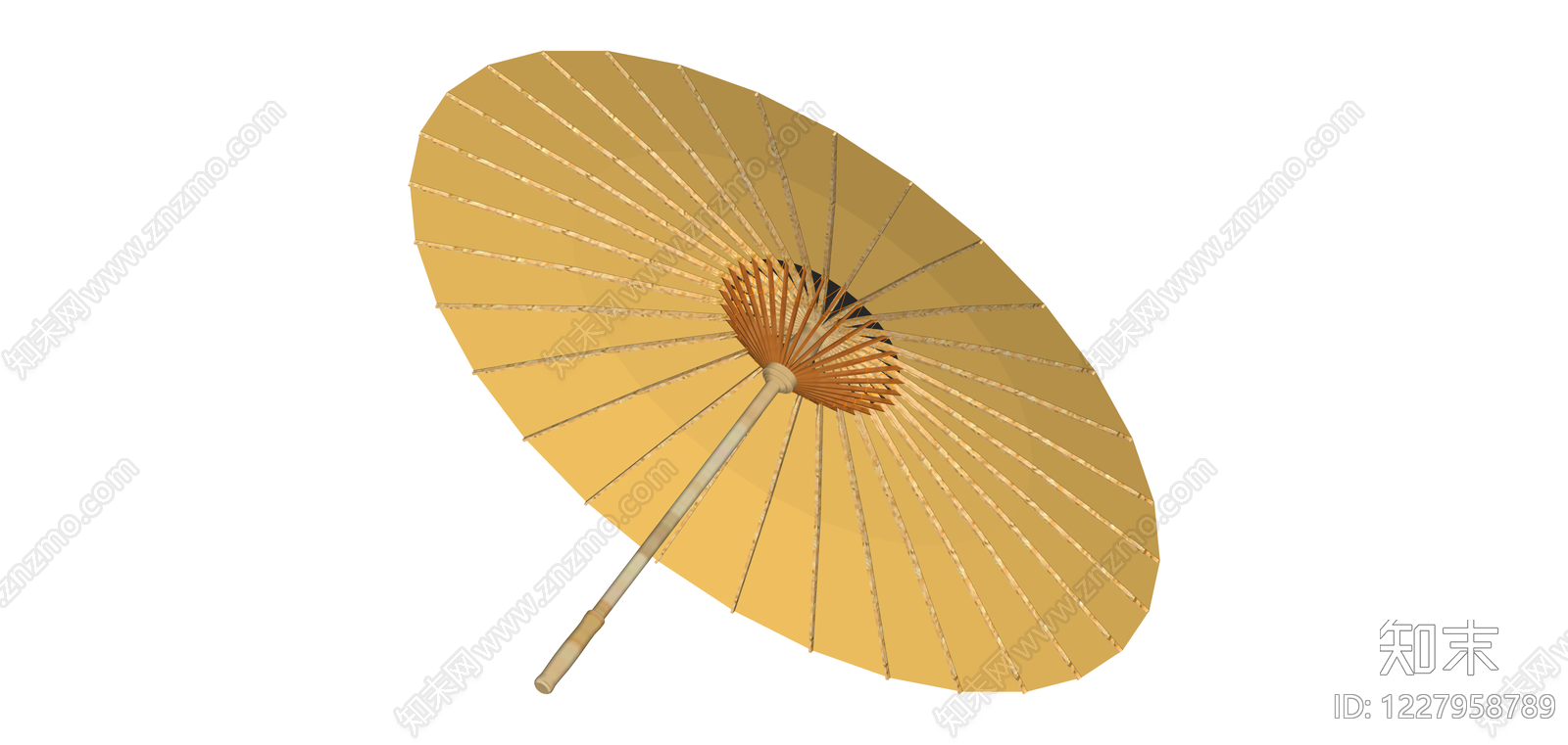 传统油纸伞模型SU模型下载【ID:1227958789】
