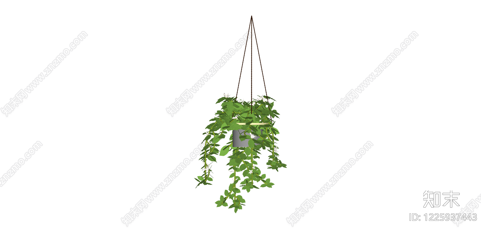 悬挂式绿植盆栽SU模型下载【ID:1225937443】