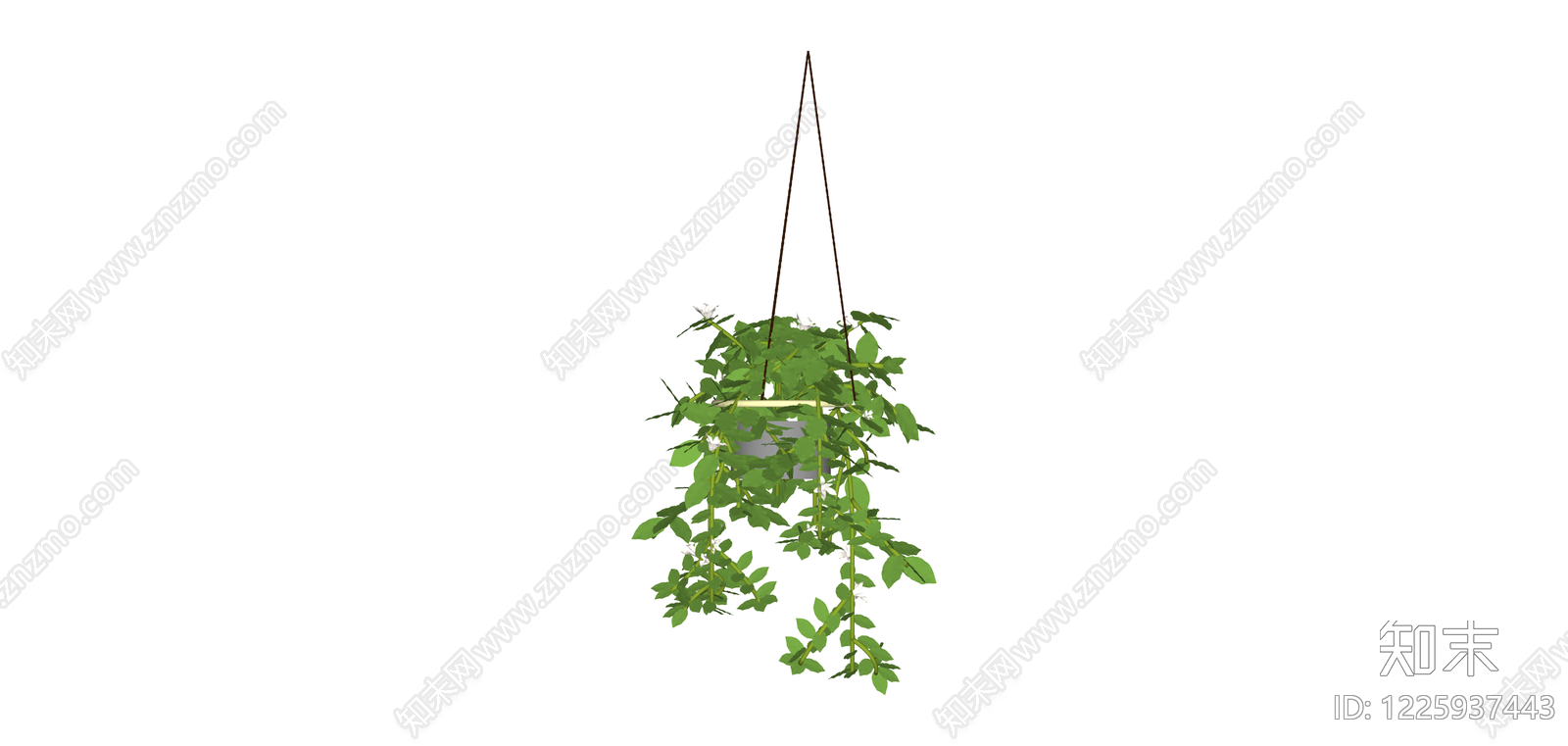 悬挂式绿植盆栽SU模型下载【ID:1225937443】