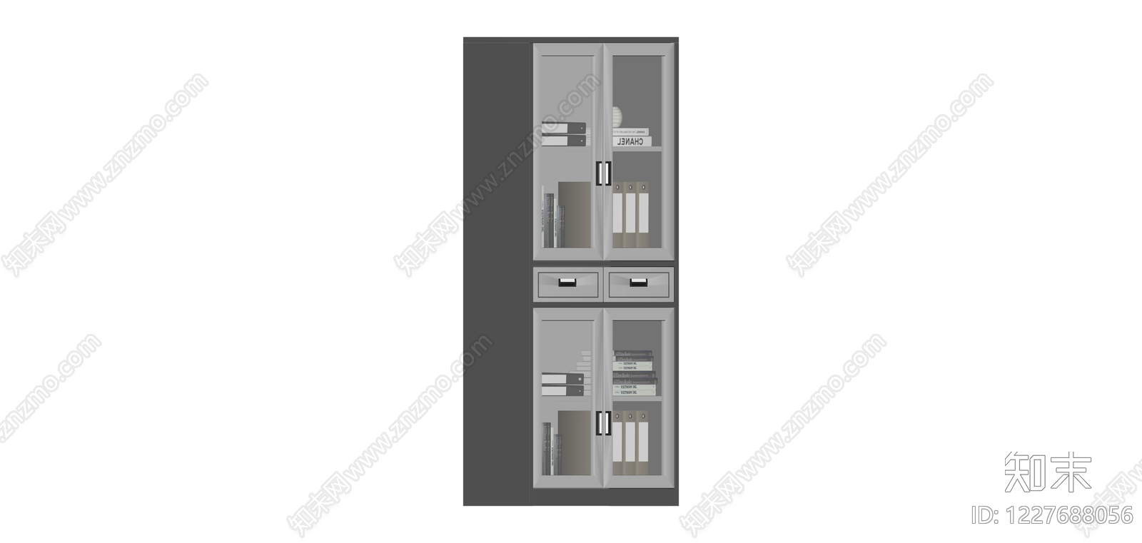 带玻璃门储物柜SU模型下载【ID:1227688056】
