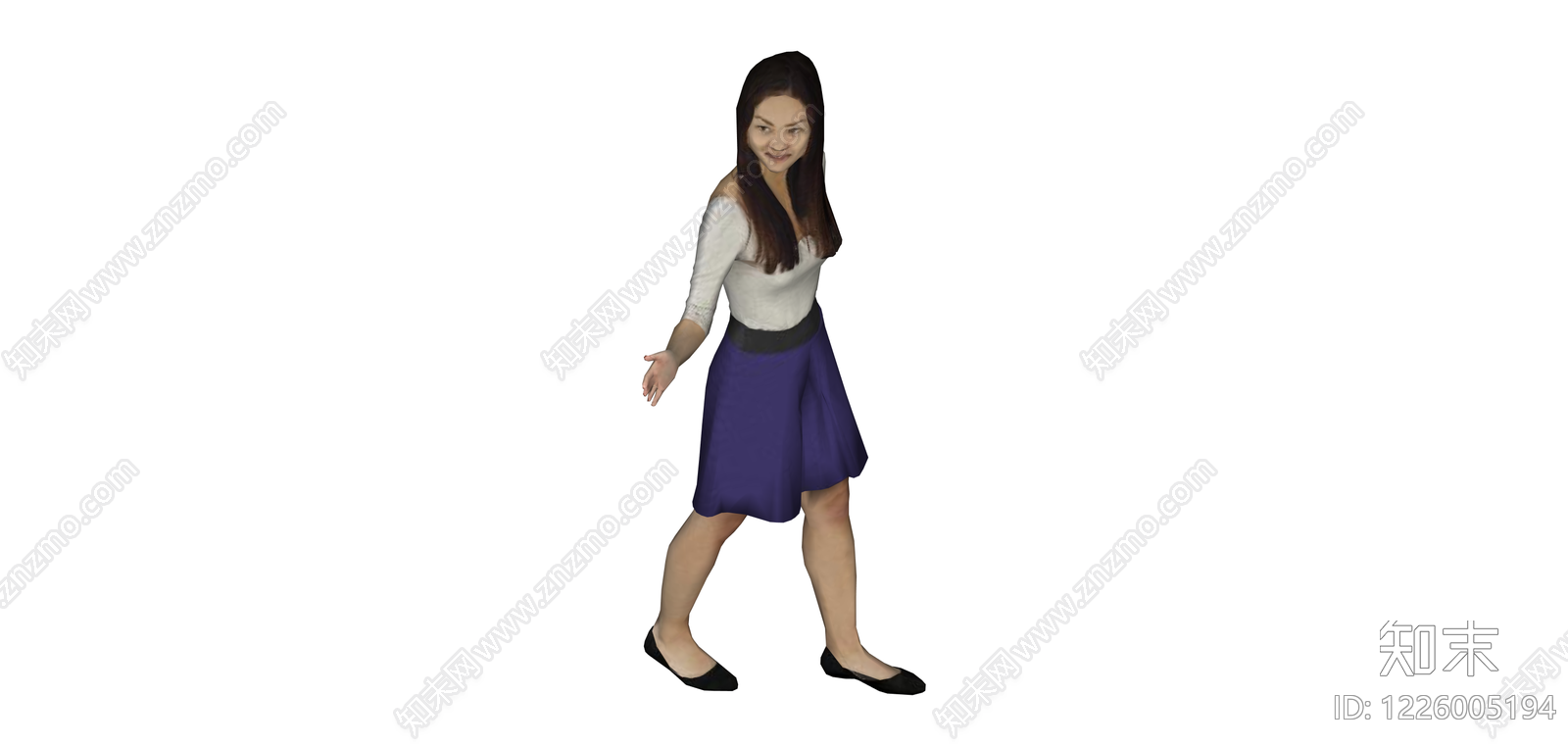 站立女性人物模型SU模型下载【ID:1226005194】