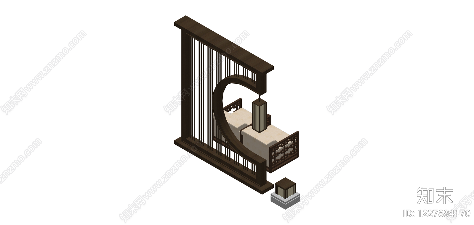 新中式屏风沙发组合SU模型下载【ID:1227894170】