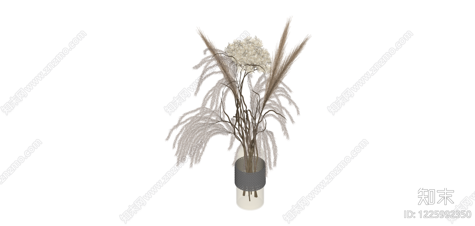 干花花艺装饰组合SU模型下载【ID:1225992350】