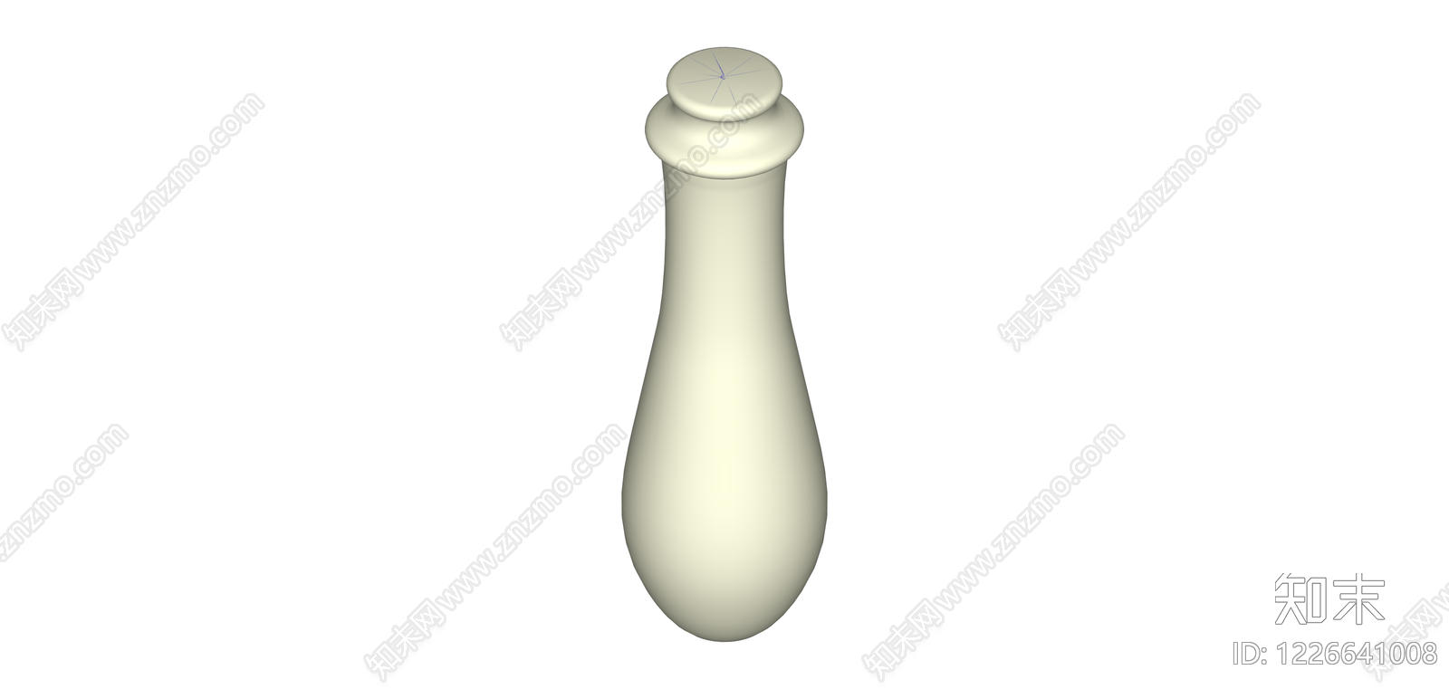 带盖细颈瓶状器皿SU模型下载【ID:1226641008】