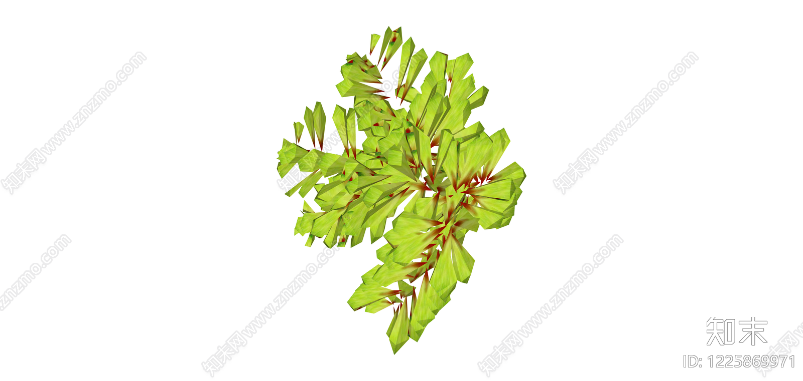 亮绿色低多面体植物SU模型下载【ID:1225869971】