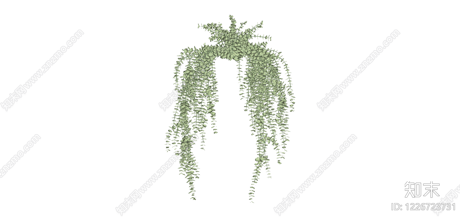 垂吊绿植盆栽模型SU模型下载【ID:1226723731】
