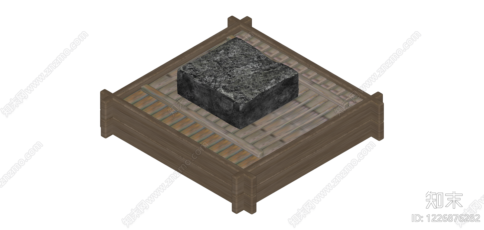 石磨组件SU模型下载【ID:1226876282】