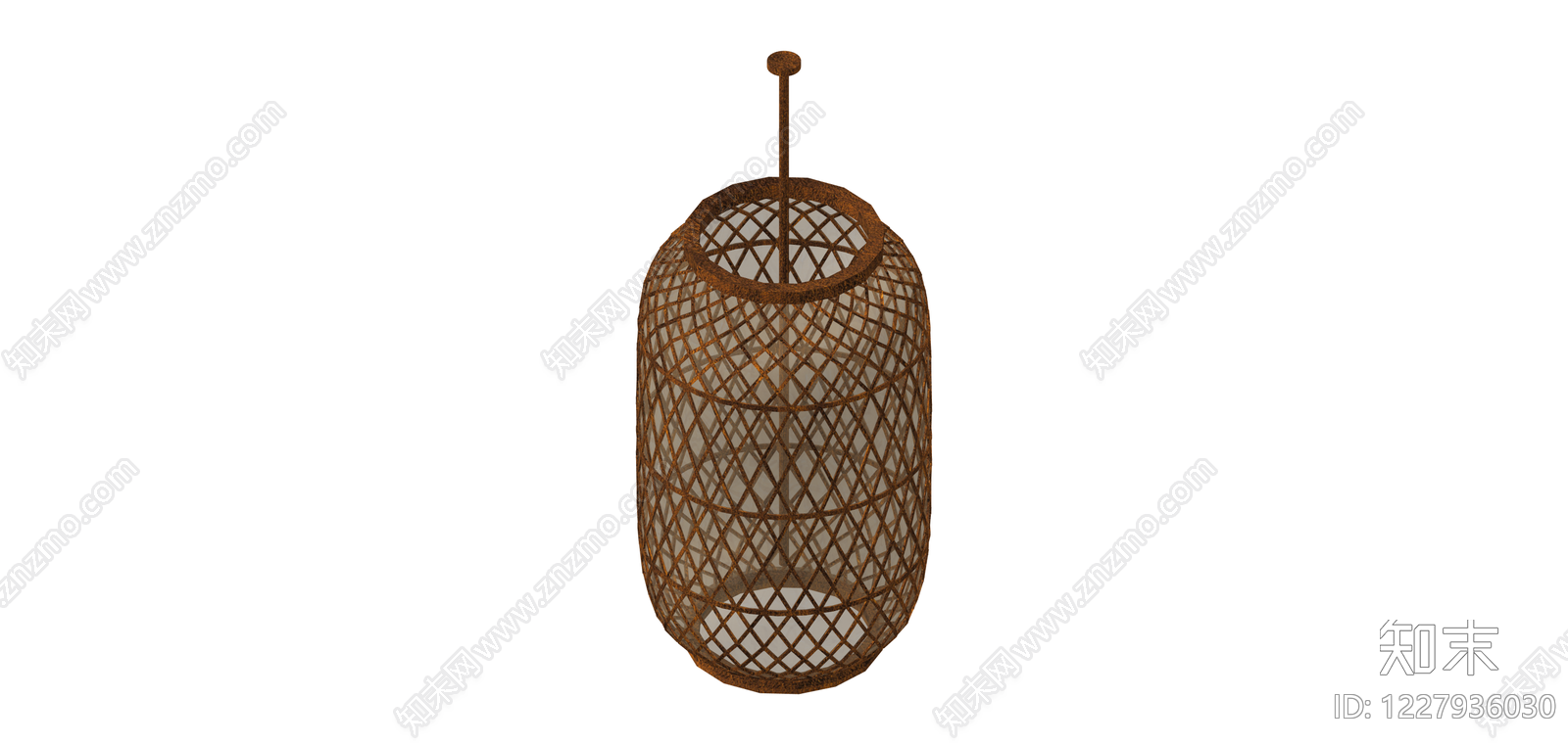 藤编灯笼吊灯SU模型下载【ID:1227936030】