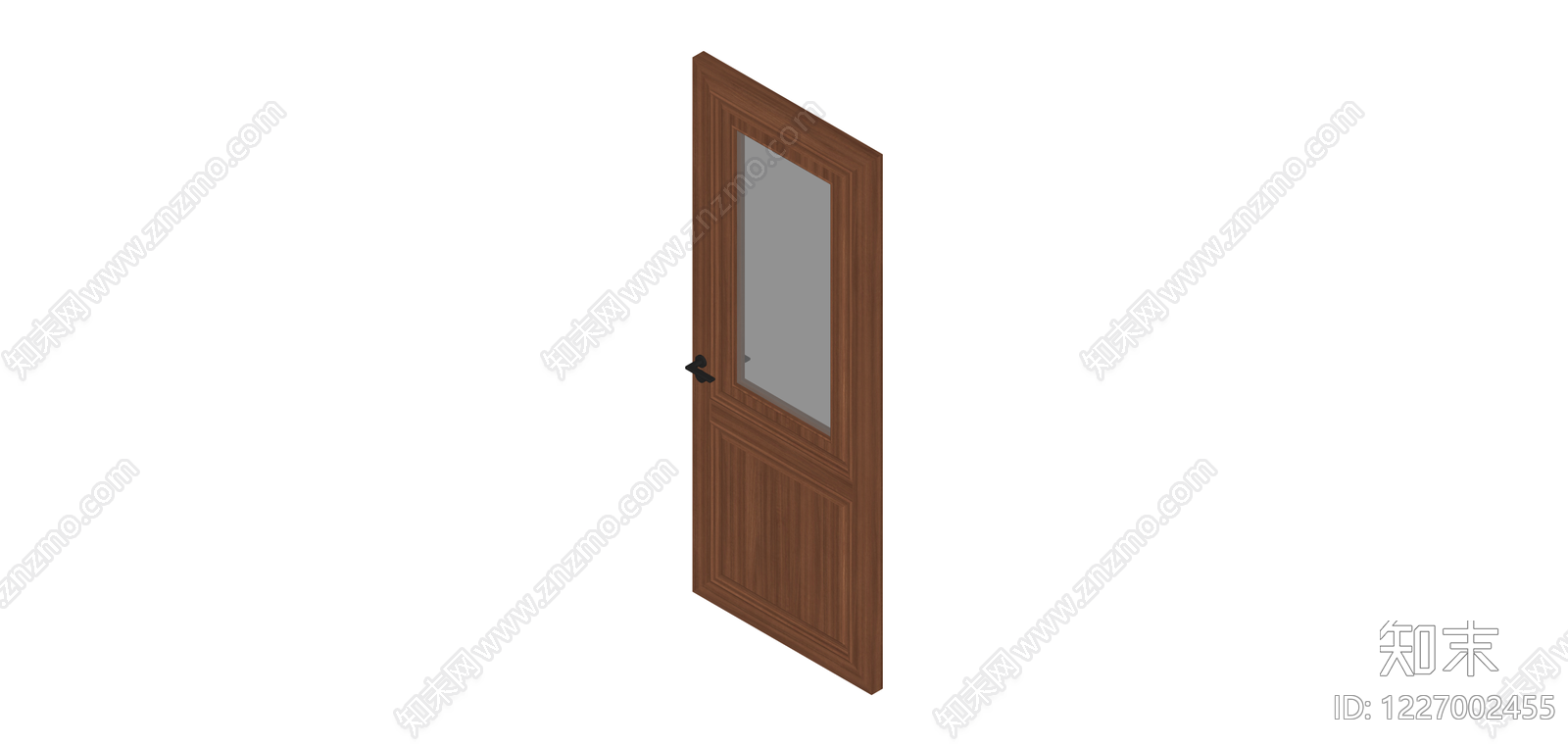 带玻璃木门的SU模型SU模型下载【ID:1227002455】