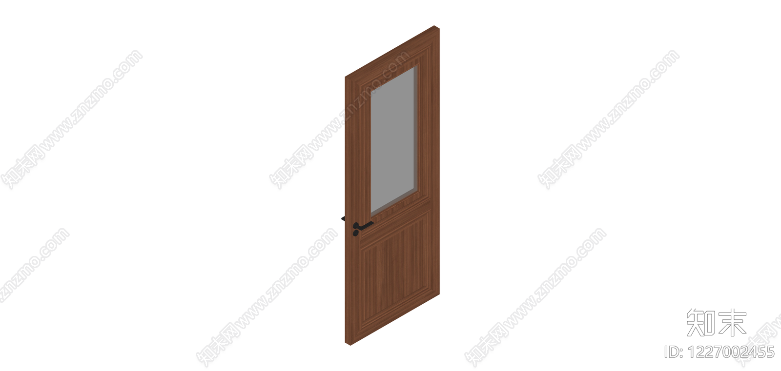 带玻璃木门的SU模型SU模型下载【ID:1227002455】