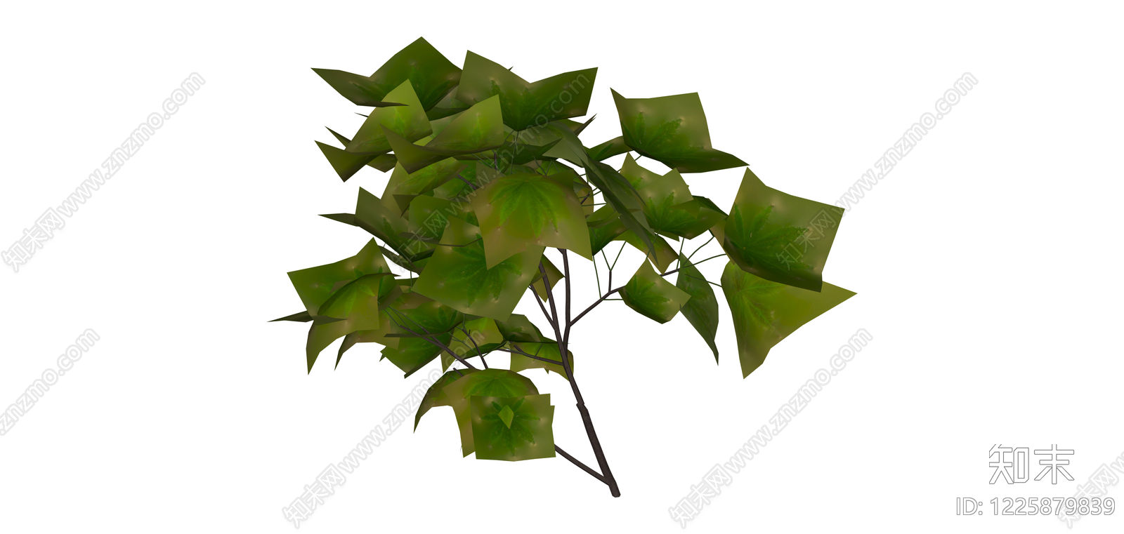 低模绿植枝叶模型SU模型下载【ID:1225879839】