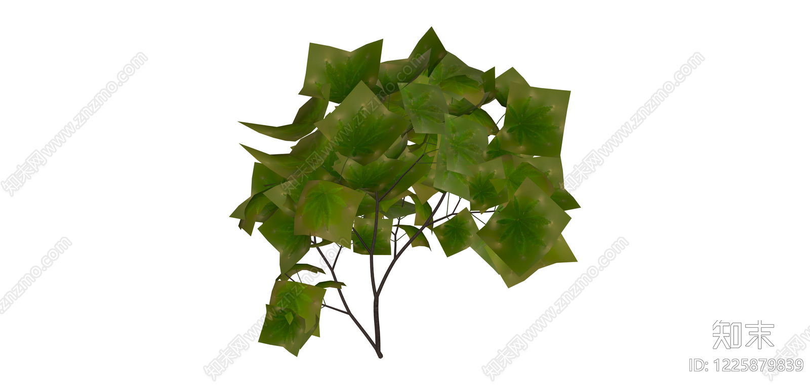 低模绿植枝叶模型SU模型下载【ID:1225879839】