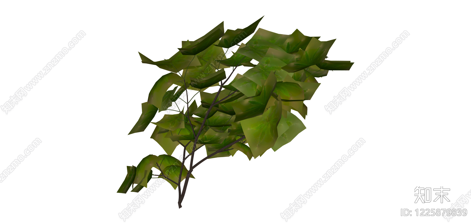 低模绿植枝叶模型SU模型下载【ID:1225879839】