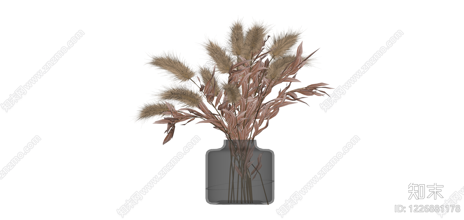 干花花艺组合盆栽SU模型下载【ID:1226881178】
