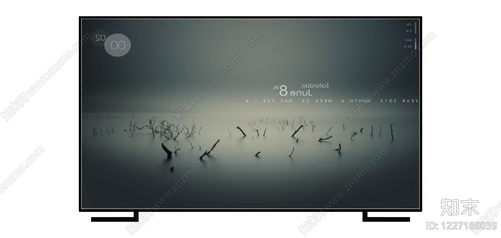 现代平板电视组件SU模型下载【ID:1227189039】