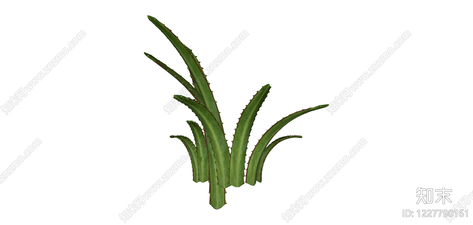 绿色带刺植物丛SU模型下载【ID:1227790161】