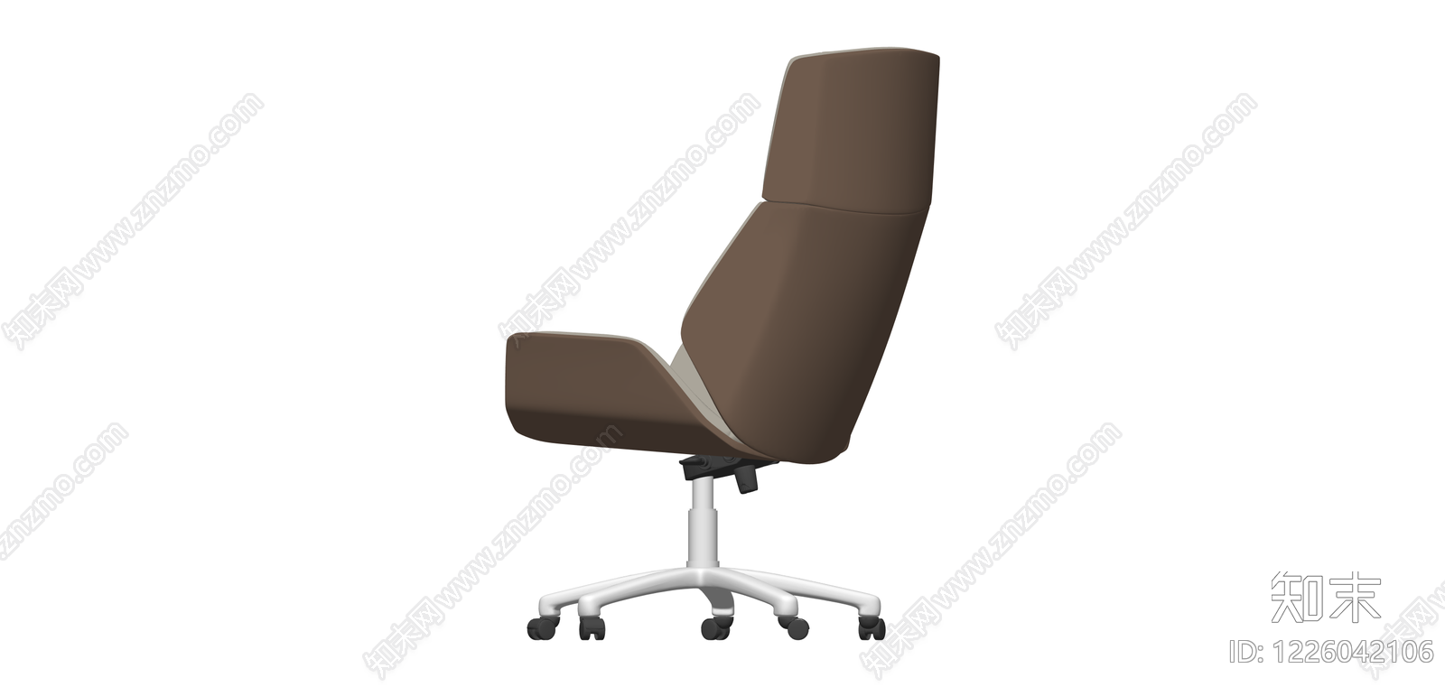 棕色办公椅SU模型下载【ID:1226042106】